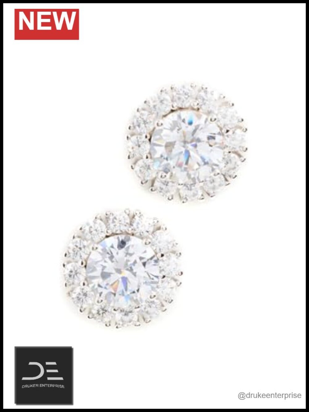 SHASHI Grace Stud Earrings sterling silver cubic zirconia